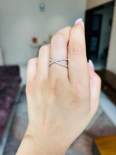 925 Criss Cross Silver Ring
